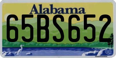 AL license plate 65BS652