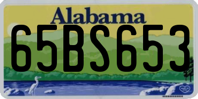 AL license plate 65BS653