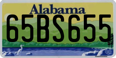 AL license plate 65BS655