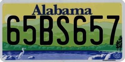 AL license plate 65BS657