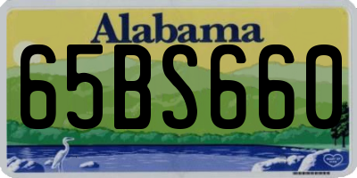 AL license plate 65BS660