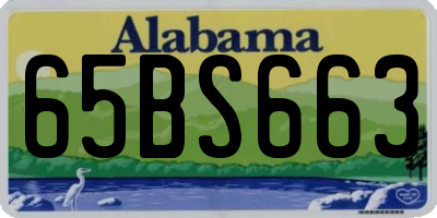 AL license plate 65BS663
