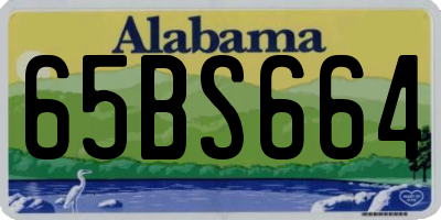 AL license plate 65BS664