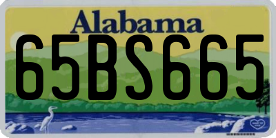 AL license plate 65BS665