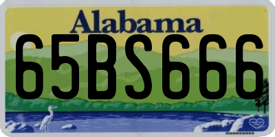 AL license plate 65BS666
