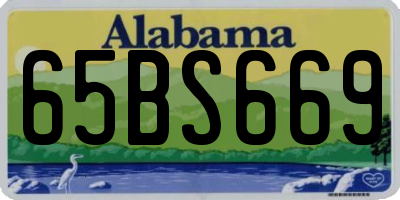AL license plate 65BS669