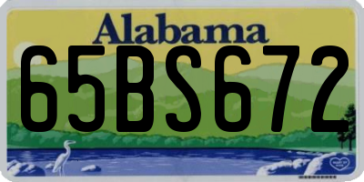 AL license plate 65BS672