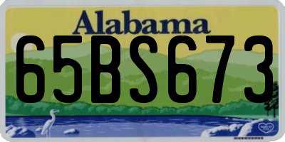 AL license plate 65BS673