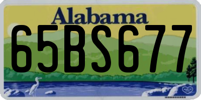 AL license plate 65BS677