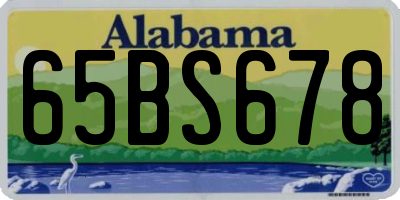 AL license plate 65BS678