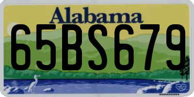 AL license plate 65BS679