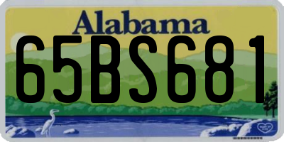 AL license plate 65BS681