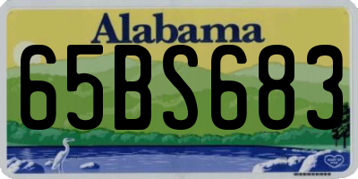 AL license plate 65BS683