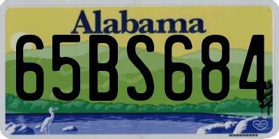 AL license plate 65BS684