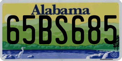 AL license plate 65BS685