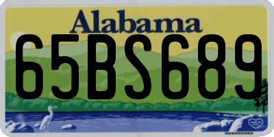 AL license plate 65BS689