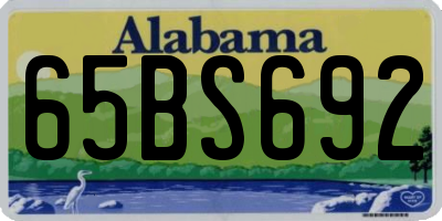 AL license plate 65BS692