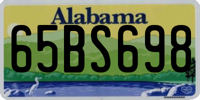 AL license plate 65BS698
