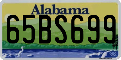 AL license plate 65BS699