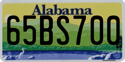 AL license plate 65BS700