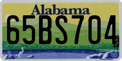 AL license plate 65BS704