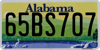 AL license plate 65BS707
