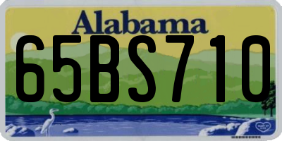 AL license plate 65BS710