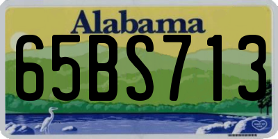 AL license plate 65BS713