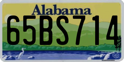 AL license plate 65BS714