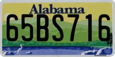 AL license plate 65BS716