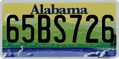 AL license plate 65BS726