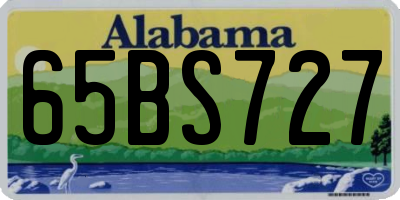 AL license plate 65BS727