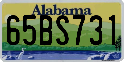 AL license plate 65BS731