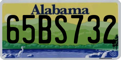 AL license plate 65BS732