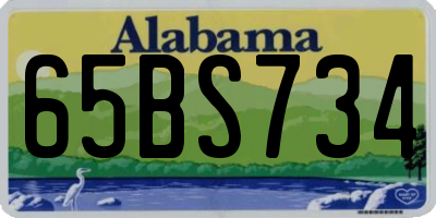AL license plate 65BS734