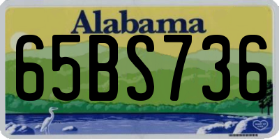 AL license plate 65BS736