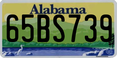 AL license plate 65BS739