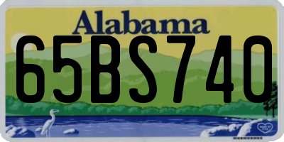 AL license plate 65BS740