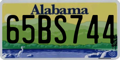 AL license plate 65BS744