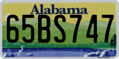 AL license plate 65BS747