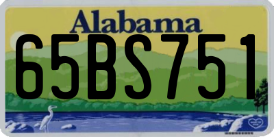 AL license plate 65BS751