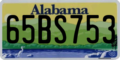 AL license plate 65BS753