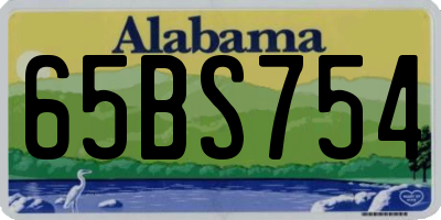 AL license plate 65BS754