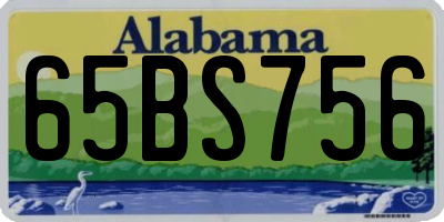 AL license plate 65BS756