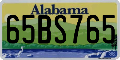 AL license plate 65BS765