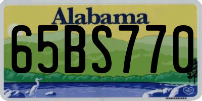 AL license plate 65BS770