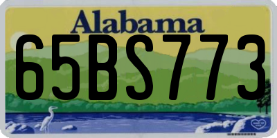 AL license plate 65BS773