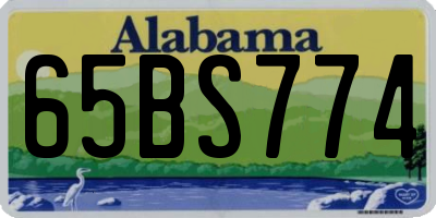 AL license plate 65BS774