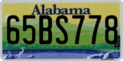 AL license plate 65BS778