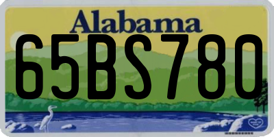 AL license plate 65BS780